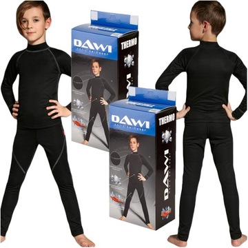 BIELIZNA DZIECIĘCA TERMOAKTYWNA KALESONY I GOLF na zimę CIEPŁA na sanki 146