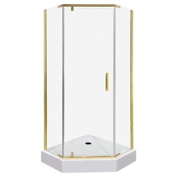Kabina prysznicowa 90x90 Kora gold pentagonalna