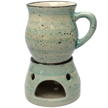 Kubek ceramika 0,2l z podgrzewaczem Rustic seledyn