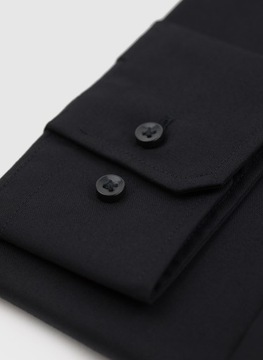 Czarna elegancka koszula męska Slim 100% bawełna PAKO LORENTE M
