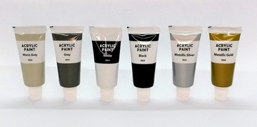 FARBY AKRYLOWE 24 KOLORY po 22 ml DUŻY ZESTAW 627