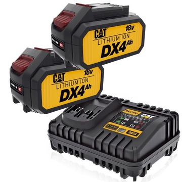 2X Akumulator CAT DXB4 18V 4.0Ah + Ładowarka DXC4