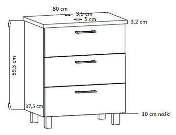 ROMA 80 STANDING Шкаф для ванной комнаты с ящиками, производитель COLORS