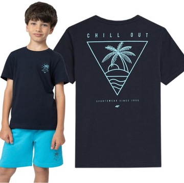 T-SHIRT CHŁOPIĘCY 4F KOSZULKA BAWEŁNA TTSHM286