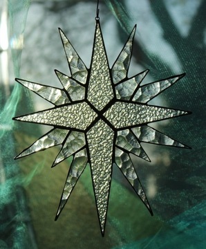 Gwiazda wieloramienna kryształowa witraż Tiffany
