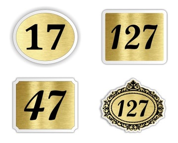 numer NUMEREK NA DRZWI hotel dom klub 6x5 + PLEKSI