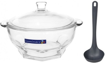 LUMINARC WAZA DO ZUPY SZKLANA MISA GRANITY 2,5L + CHOCHELKA AMBITION