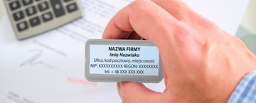 WAGRAF B3s ШТАМП ДЛЯ 6 СТРОК НАЗВАНИЕ КОМПАНИИ ОФИСНЫЙ ДИЗАЙН + ЛАСТИК