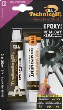 KLEJ METALOWY EPOKSYDOWY 2X20ML TECHNICQLL