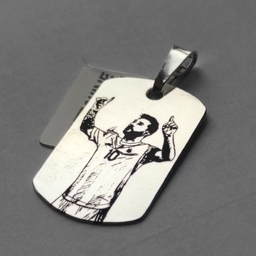 МУЖСКОЙ ЖЕТОН-КУЛОН, СЕРЕБРО 925 + КОРОБКА С ПОСВЯЩЕНИЕМ