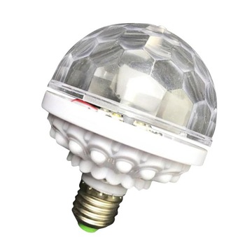 Поворотная светодиодная лампа RGB E27 мощностью 6 Вт с кристаллом