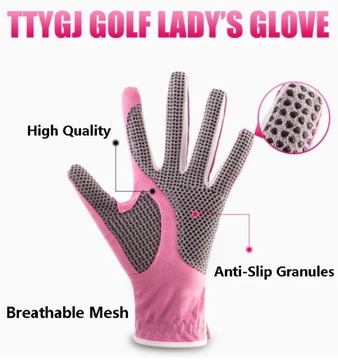 TTYGJ 1 пара женских перчаток для гольфа с противоскользящими гранулами