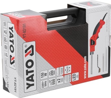 ТЕРМАЛЬНЫЙ НОЖ YATO ДЛЯ ПЕНОСТРОЕНИЯ 150ВТ 500°C СМЕННЫЕ ЛЕЗВИЯ 200ММ + 150ММ