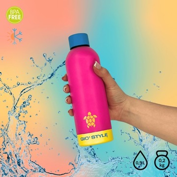Butelka termiczna 0,75L Kamai Gio Style, stal nierdzewna, różowa