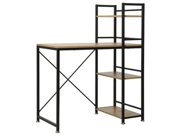 Biurko z półkami B-036 dąb/czarne loftowwe Signal