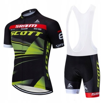 Strój kolarski MTB rowerowy krótki rękaw set