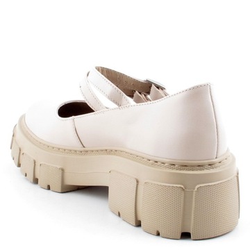 RYŁKO C2NB9_1NN БЕЖЕВЫЕ полуботинки НА ПЛАТФОРМЕ 70579/39