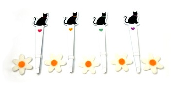 4 пинцета в форме сердца BLACK CAT, 4 цвета пинцета