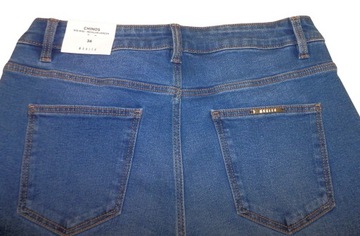 MOHITO SPODNIE DAMSKIE JEANSY CHINOS NIEBIESKIE 6030W-55J r. 36