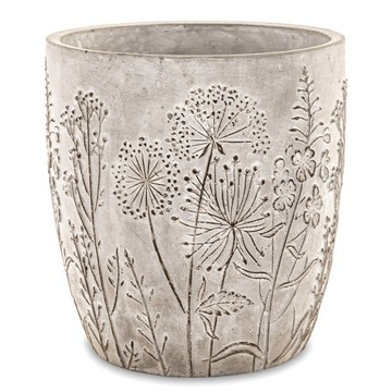 DONICZKA OSŁONKA SZARA 21x20cm KWIATY POLNE DMUCHAWCE 20