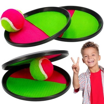 GRA NA RZEPY PIŁKA RZUTKA PALETKI RZEPAMI ZABAWA ZRĘCZNOŚCIOWA CATCH BALL