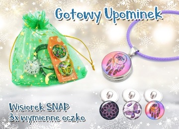 Wisiorek zawieszka SNAP 3w1 Gotowy upominek