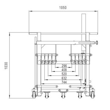 Гидравлическая колесная тележка, грузоподъемность 600 кг, диапазон диаметров колес 300-1300 мм BA