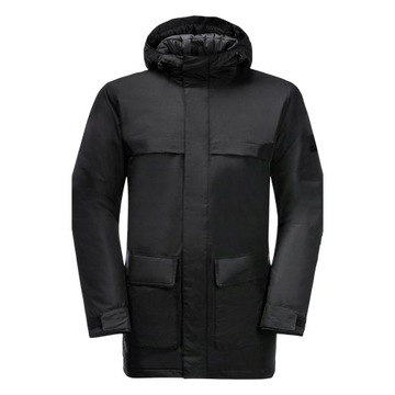 Kurtka męska Jack Wolfskin WINTERLAGER PARKA ZIMOWA Z KAPTUREM WYGODNA LOGO