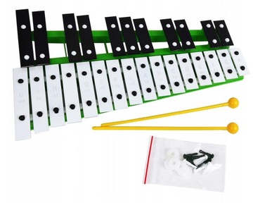 CYMBAŁKI DZWONKI CHROMATYCZNE 27 TONOWE DLA DZIECI INSTRUMENTY DZWONKI 3+