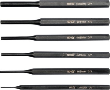 YATO ZESTAW WYBIJAKÓW 1,5-8MM 6 SZTUK