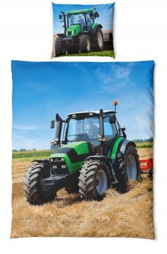POŚCIEL MŁODZIEŻOWA DZIECIĘCA TRAKTOR 140x200cm