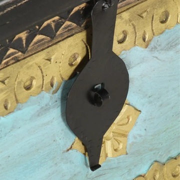 VidaXL Комод, черный, 80x40x45 см, массив дерева