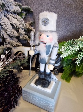 ФИГУРКА ЩЕЛКУНЧИК музыкальная шкатулка - серый