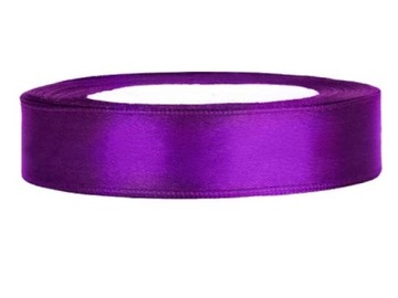 Tasiemka wstążka satynowa 12 mm / 25 m purpura