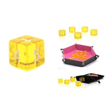 KOSTKA RPG SŁONECZNY KAMIEŃ KOŚĆ SZEŚCIOŚCIENNA K6