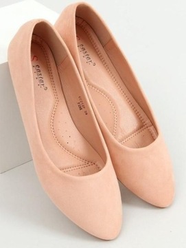 NOWE RÓŻOWE BALERINY BUTY BALETKI 39