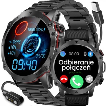 Zegarek męski SMARTWATCH Rubicon 400mAh ROZMOWY 2 paski KROKI SMS FB PULS