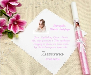 СВЕЧА И КРЕСТАЛЬНАЯ ОДЕЖДА НА КРЕЩЕНИЕ ФОТО НАИМЕНОВАНИЕ