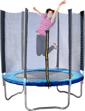 TRAMPOLINA OGRODOWA Z SIATKĄ 180x200CM OBC. 200kg