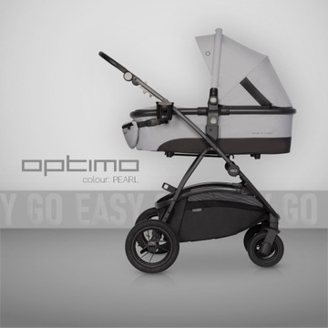 Wózek dziecięcy 2w1 Optimo ADAPTERY TORBA SASZETKA