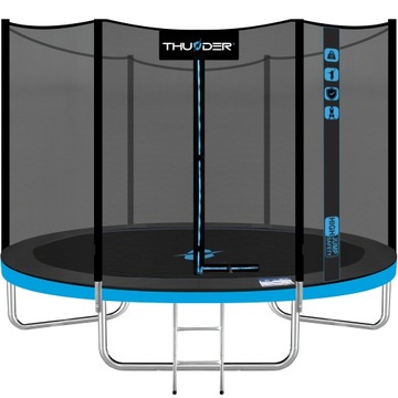 Trampolina ogrodowa 8ft 244CM do skakania zewnętrzna drabinka Thunder