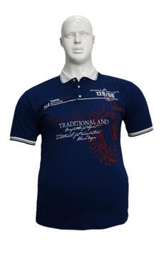 Футболка-поло B167 с узором 8 – 6XL, Красная