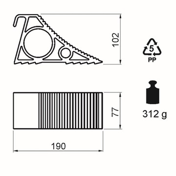 Противооткатные упоры для автомобиля 2 шт.