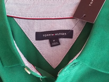 TOMMY HILFIGER KOSZULKA POLO MĘSKA M ZIELONA