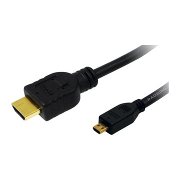 Kabel HDMI Micro-D/M na HDMI-A/M, 4K/30 Hz, 2 m, Czarny - LogiLink CH0032