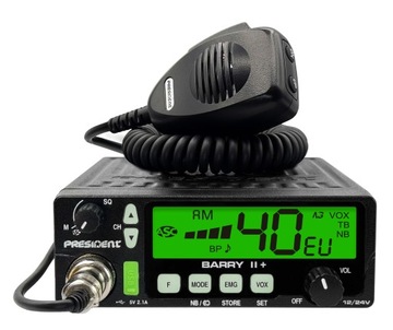 Радиоприемник CB PRESIDENT BARRY 2 II + PLUS AM/FM 12/24 В радиоприемник SIBI