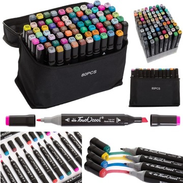 TOUCH COOL PRO MARKERY ALKOHOLOWE ZESTAW 80 SZTUK