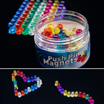 56 красочных магнитов для платы 7 различных цветов сильные высокие каблуки Ø11 мм