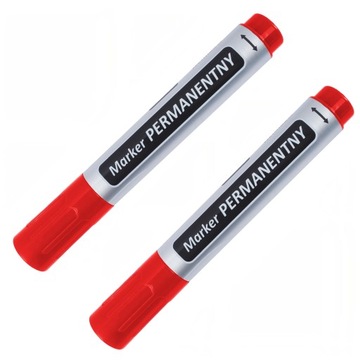 MARKER PERMANENTNY TRWAŁY OKRĄGŁY TAURUS CZERWONY