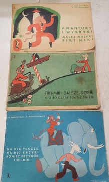 AWANTURY I WYBRYKI MAŁEJ MAŁPKI FIKI-MIKI 3 TOMY